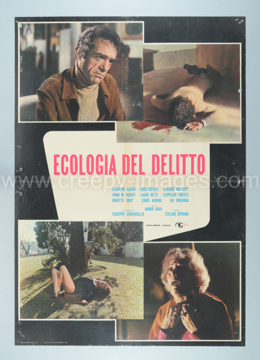 Im Blutrausch des Satans / Ecologia del delitto - Kompletter italienischer Aushangsatz (6 Fotobuste + 2 Soggettone)